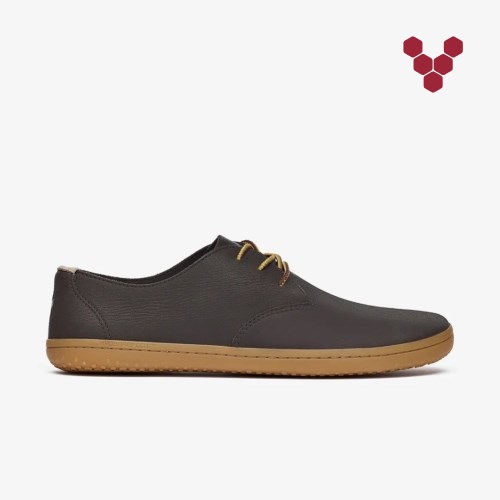 Vivobarefoot Ra II Mens Oxford Shoes Dark Brown UK ECTY